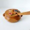 ** Cutie artizanat lemn pictat cu flori, pentru sare / condimente, decor rustic