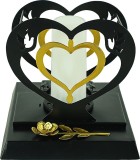 Decoratiune funerara solara MagicHome inima cu lumanare, IP44, 17x15x19 cm