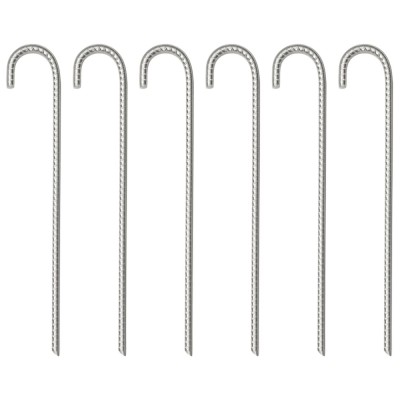 vidaXL Țăruși de cort, 6 buc., 37 cm, &amp;Oslash;10 mm, oțel galvanizat 4009341 foto