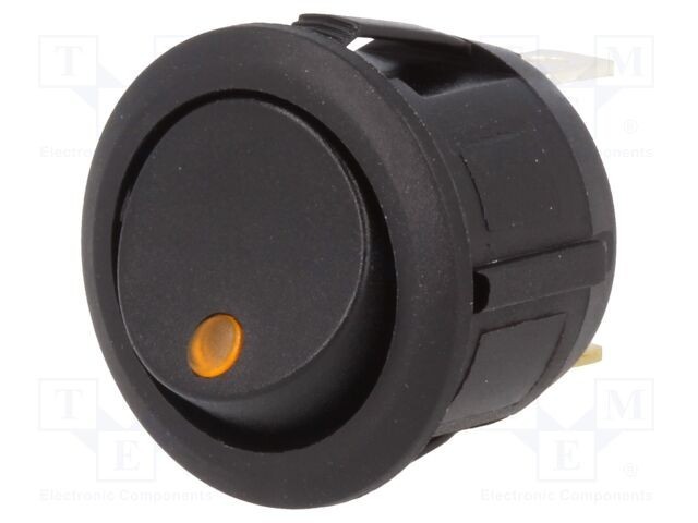 Rocker Switch SPST 20A/14VDC Galben LED SCI