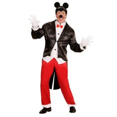 Costum Mickey Mouse adulti, unisex, 4 piese, rosu negru foto