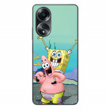 Husa compatibila cu Oppo A58 4G Silicon Gel Tpu Model Spongebob