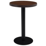 VidaXL Masă de bistro, maro &icirc;nchis, 50 cm, MDF