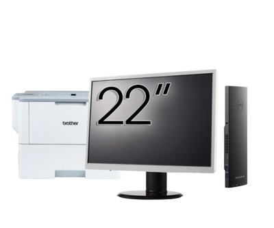 Pachet Calculator Second Hand DELL OptiPlex 3090 Mini UFF, Intel Core i5-1145G7 2.60 - 4.40GHz, 8GB DDR4, 256GB SSD, Intel Iris Xe Graphics + Monitor foto
