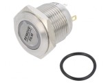 Comutator Anti-Vandalism SPST-NO 2A 48V DC IP65 &Oslash;16mm