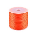 Snur satinat pentru tehnica kumihimo, 27 m, diametru 1 mm, Portocaliu neon