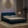 VidaXL Cadru de pat cu LED fără saltea, albastru, 160x200 cm, catifea 3213865