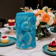 Lumanare Parfumata Iepure cu Flori - 230g, 10 A 7 cm