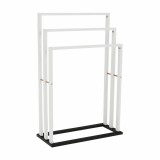 Cumpara ieftin Suport prosoape mdf alb negru Komo 54x24x82 cm