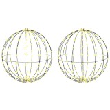 vidaXL Bola cu 384 LED 2 pcs Alb cald 60 cm Metal 42019112