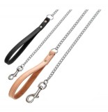 Lesa lant 1,6 mm/1,2 m &amp; maner piele maro