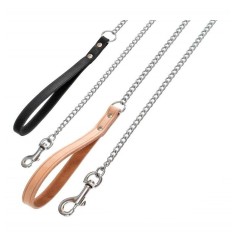 Lesa lant 1,6 mm/1,2 m &amp; maner piele negru