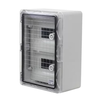 Cutie modulara IP65 din ABS gri, usa transparenta, 2 x 9 module, 250x350x150 mm PP3112 foto