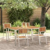Cumpara ieftin Set de masă pentru grădină 5 pcs Maro lemn masiv de acacia