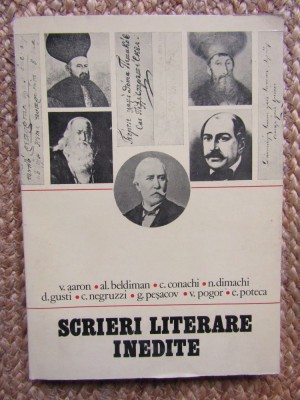 V. Aaron, Al. Beldiman, C. Conachi - Scrieri literare inedite AUTOGRAFE foto