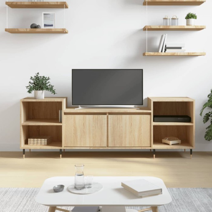 vidaXL Comodă TV, stejar sonoma, 160x35x55 cm, lemn prelucrat