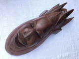 Cumpara ieftin Masca de dimensiuni mari sculptata in lemn exotic arta africana (2)