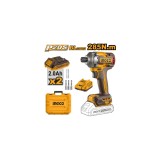 Masina de insurubat cheie cu impact 285 nm, 1/4, 20 v cu 2 acumulator 2900 bpm, brushless, pentru insurubare rapida - Ingco CIRLI2028E