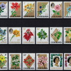 INSULELE COOK 1967 - Flori, Regina Elisabeta II / serie completa MNH (CV39€)