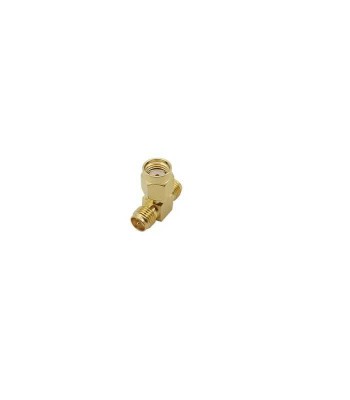 Adaptor convertor antena wifi RF coaxial RP-SMA tata la 2x SMA mama 50ohm de inalta calitate cupru placat cu aur foto