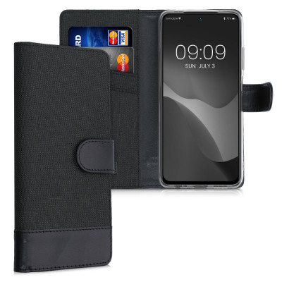 Husa pentru Xiaomi Redmi Note 10 / Redmi Note 10S, Textil, Negru, 56898.73, kwmobile foto