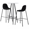 VidaXL Set de bar, 3 piese, negru, material textil