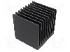 Radiator extrudat, aluminiu, 75mm x 80mm, neagra, FISCHER ELEKTRONIK - SK 655 75 SA