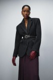 Answear Lab palton de lana culoarea negru, de tranzitie, oversize
