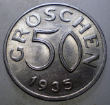 Cumpara ieftin 1.418 AUSTRIA 50 GROSCHEN 1935 XF/AUNC, Europa, Cupru-Nichel