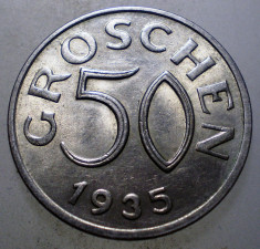 1.418 AUSTRIA 50 GROSCHEN 1935 XF/AUNC foto