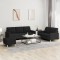 vidaXL Set de canapele cu perne, 3 piese, negru, textil 3201318