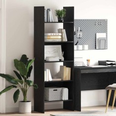 vidaXL Dulap pentru cărți Stejar negru 60 x 35 x 180 cm Lemn compozit