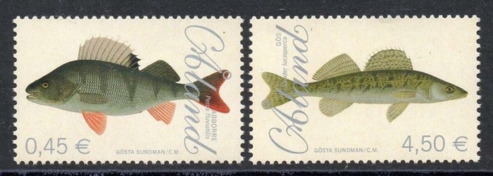 Aland (Finlanda) 2008 - Pești, fauna, serie neuzata