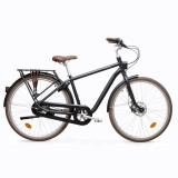 Bicicletă de oraș Elops 900 cadru &icirc;nalt Negru