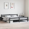 VidaXL Cadru de pat, gri &icirc;nchis, 200x200 cm, lemn masiv de pin 322095