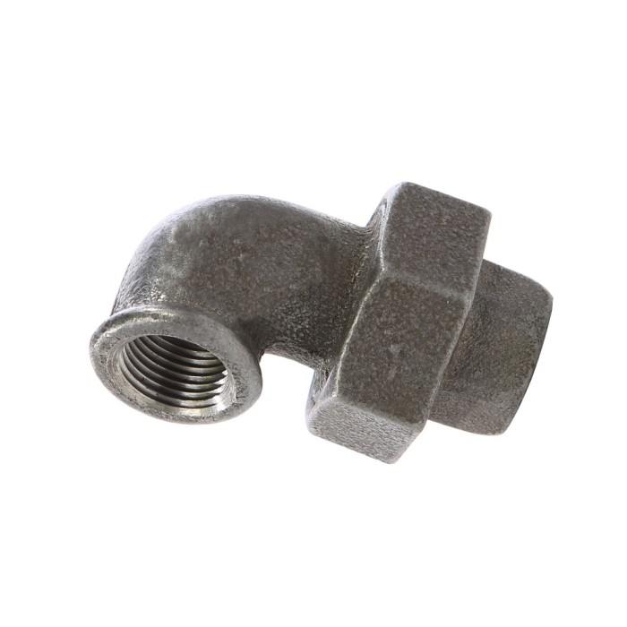 Cot cu racord olandez 95, fonta neagra, FI - FI, 1/2&quot;