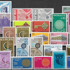 C2993 - lot timbre neuzate ,serii complete,perfecta stare Europa-cept