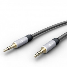 Cablu audio jack stereo 3.5 mm tata - 3.5 mm tata dublu ecranat 3m Goobay Plus