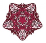 Sticker decorativ Mandala, Roz, 50 cm , 1061STK, natura si peisaje