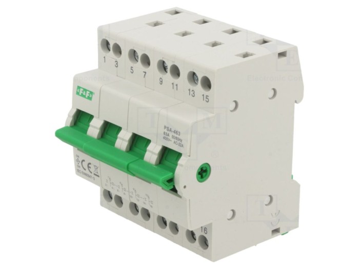 Comutator rețea-generator 4 poli 63A
