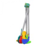 Set Mini Golf Pentru Copii, 3 Crose si 2 Mingi, 2 Gauri, 2 popice, 50 cm, Multicolor, +3 ani