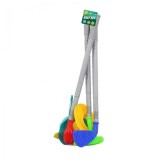 Set Mini Golf Pentru Copii, 3 Crose si 2 Mingi, 2 Gauri, 2 popice, 50 cm , multicol, Multicolor, +3 ani