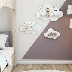Wandregal Skanderborg im 3er Set Wolkenform [en.casa] HausGarden Leisure foto