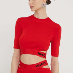 HUGO pulover femei, culoarea roșu, light 50508600