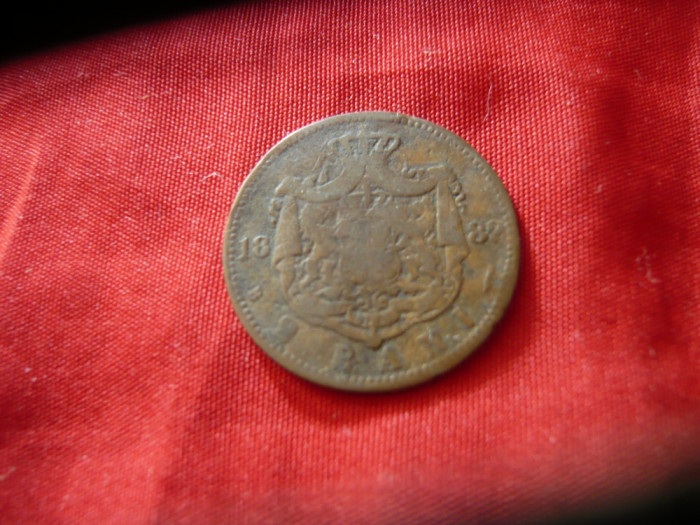 Moneda 2 Bani 1882 Carol I , cupru , cal. mediocra