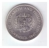 Moneda Anglia 25 new pence 1972, casatoria de argint, stare buna, curata, Europa, Cupru-Nichel