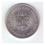 Moneda Anglia 25 new pence 1972, casatoria de argint, stare buna, curata, Europa, Cupru-Nichel