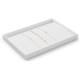 Tavă Organizatoare Oirlv &ndash; Premium White PU Leather, Specială pentru Brățări și