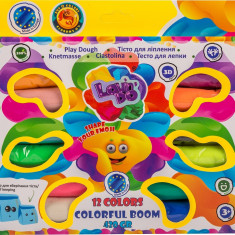 Set plastilina - Colorful Boom - 12 culori | Okto Clay