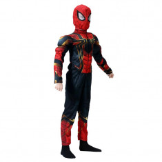 Costum Iron Spiderman cu muschi, Homecoming pentru copii, M, 110 - 120 CM, 5 - 7 ani foto